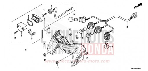 FANALE POSTERIORE NT700VAB di 2011